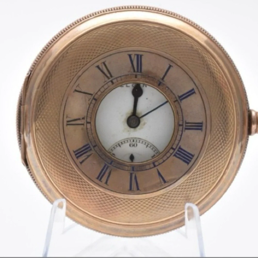 Elgin gold vintage pocket manuel watch - Picture 1 of 4